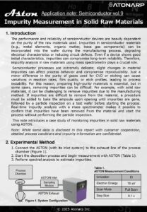 Impurity Measurement in Solid Precursors